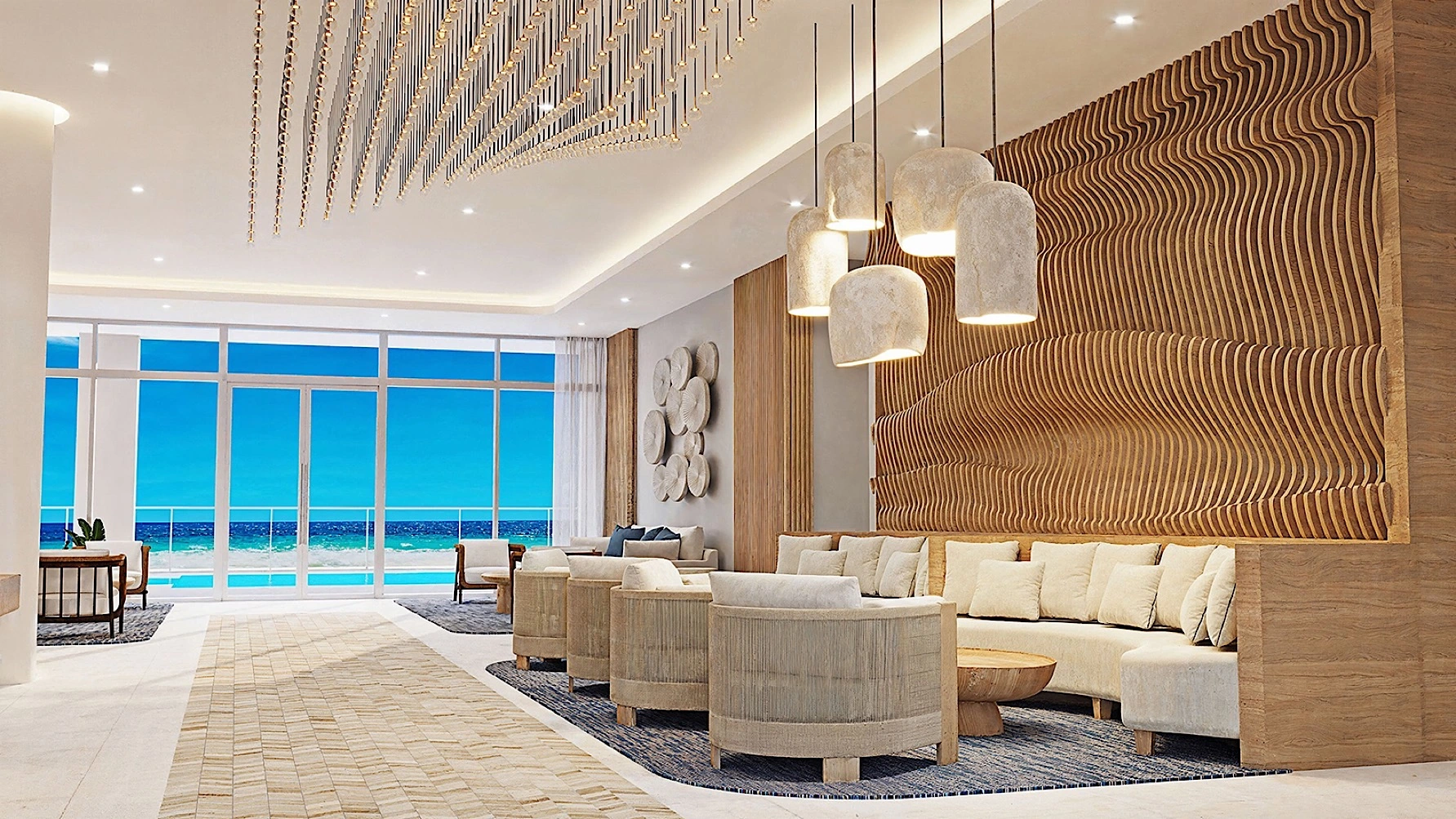 Lobby of Ocean580 in Pompano Beach