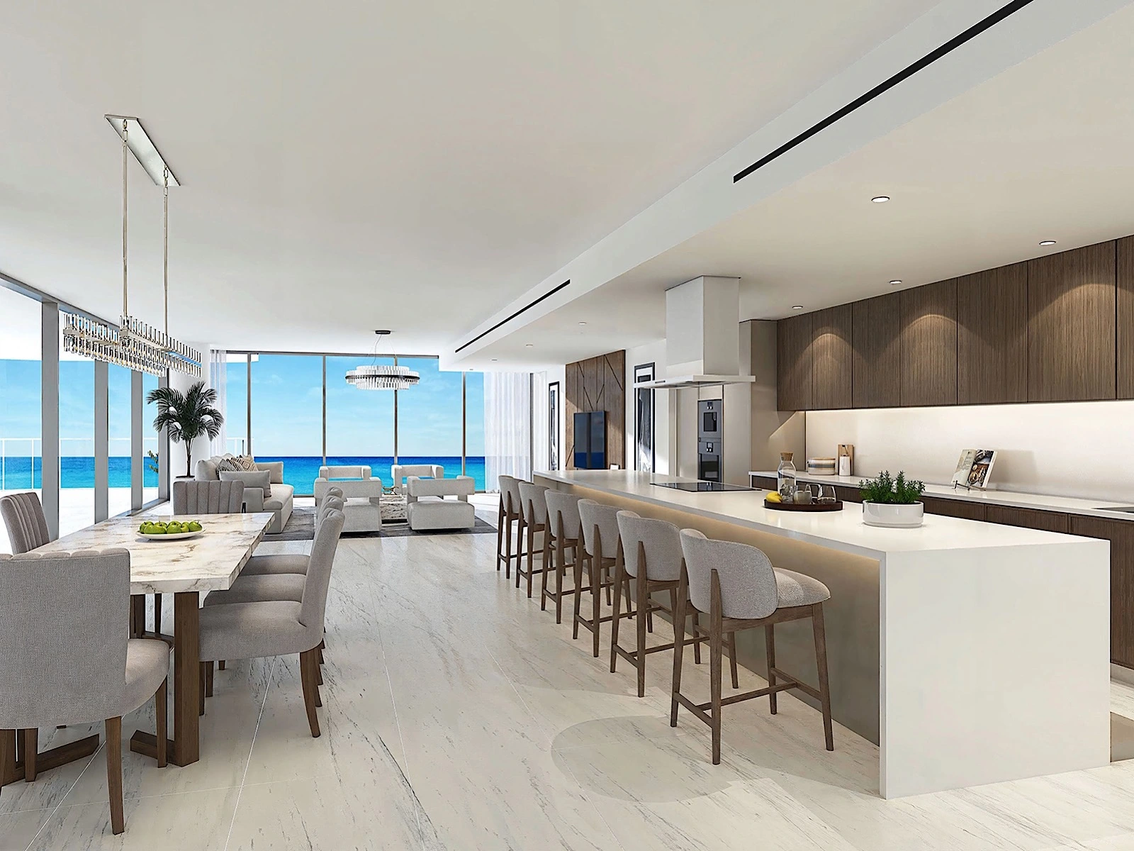 Kitchen at Ocean580 Condos in Pompano Beach