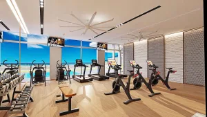 Workout room at Ocean580 Condos in Pompano Beach